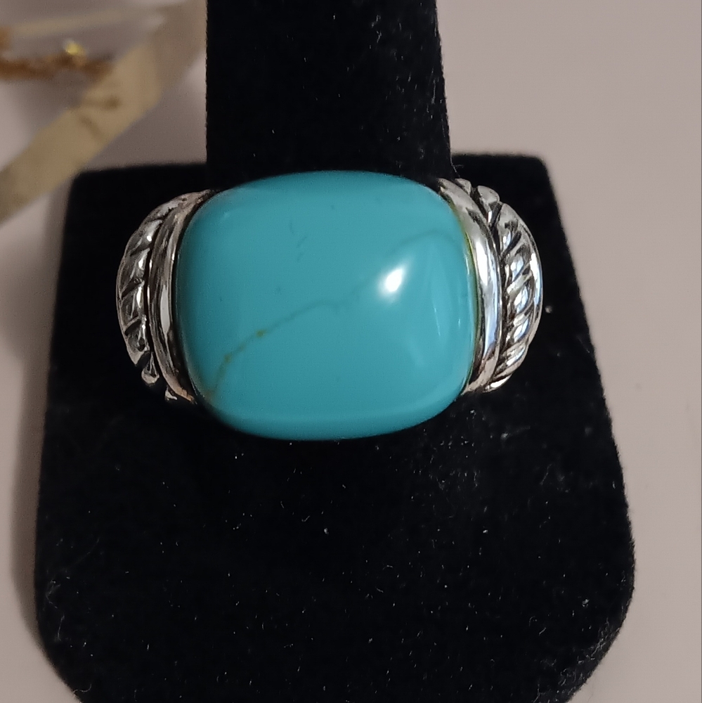 Turquoise and Silver Women's Ring